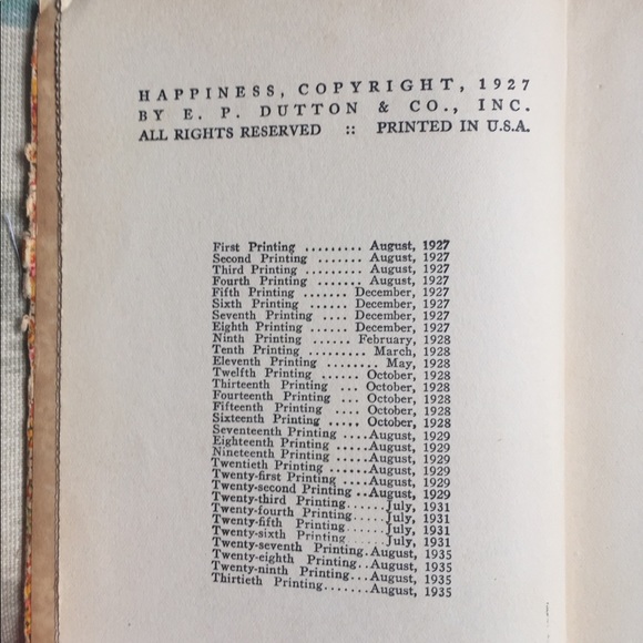 Book Antiquarian 1927 Happiness by William Phelps - Picture 3 of 7